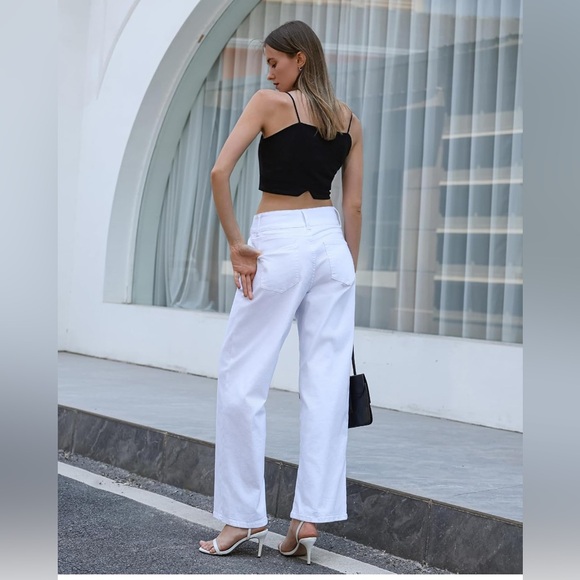 White Wide-Leg Pants::The Size 16 Has Tags And The Size 10 NWOT 30.5 length - Picture 2 of 8